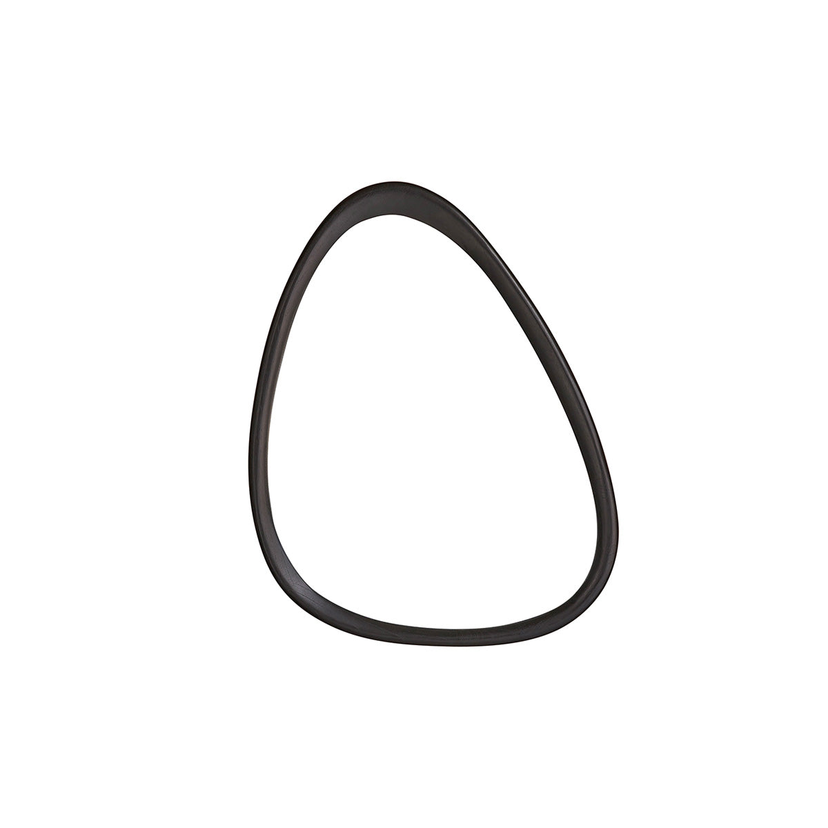 THELMA - Espejo orgánico de madera de mindi negro 75x60 cm