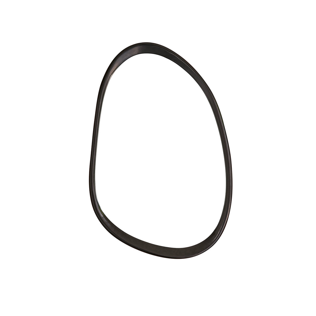 THELMA - Espejo orgánico de madera de mindi negro 90x60 cm