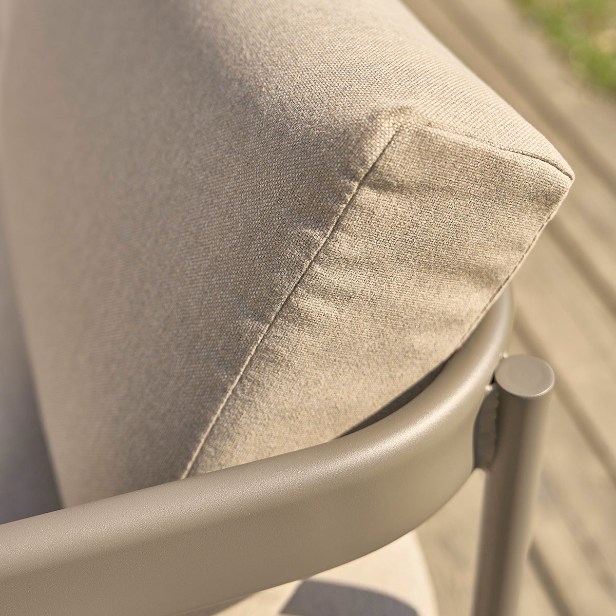 ALVAR - Conjunto de muebles de jardín bajo de aluminio