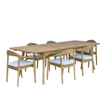 Conjunto de muebles de jardín de teca maciza extensible 6/8 pers.