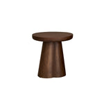 Mesa auxiliar redonda de madera de mango