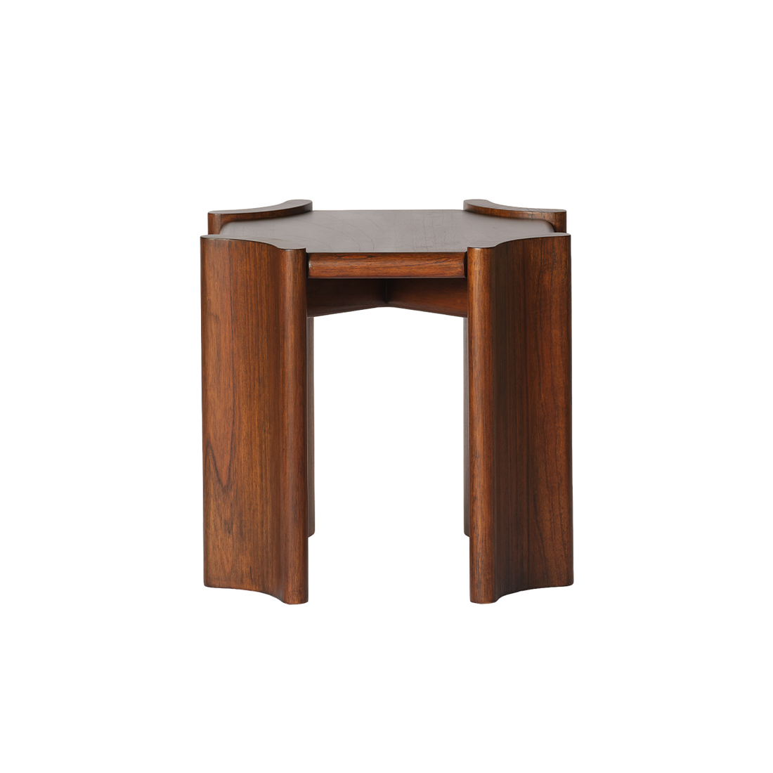 ALVAR - Mesita auxiliar de madera de mindi, 53 cm