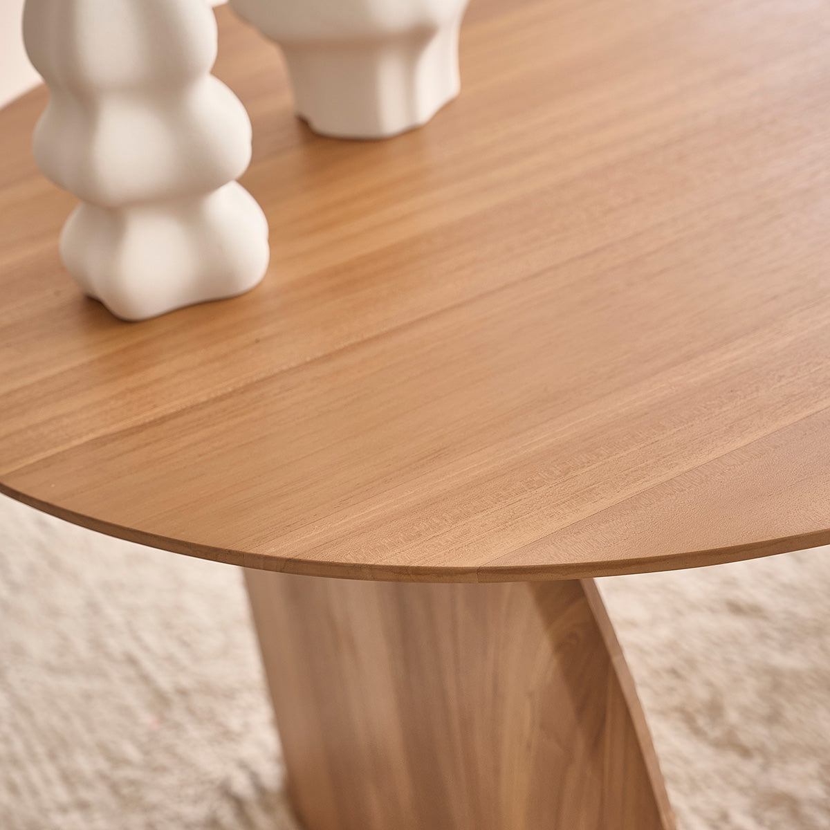 LÉONIE - Mesa de teca maciza para 6/8 pers.