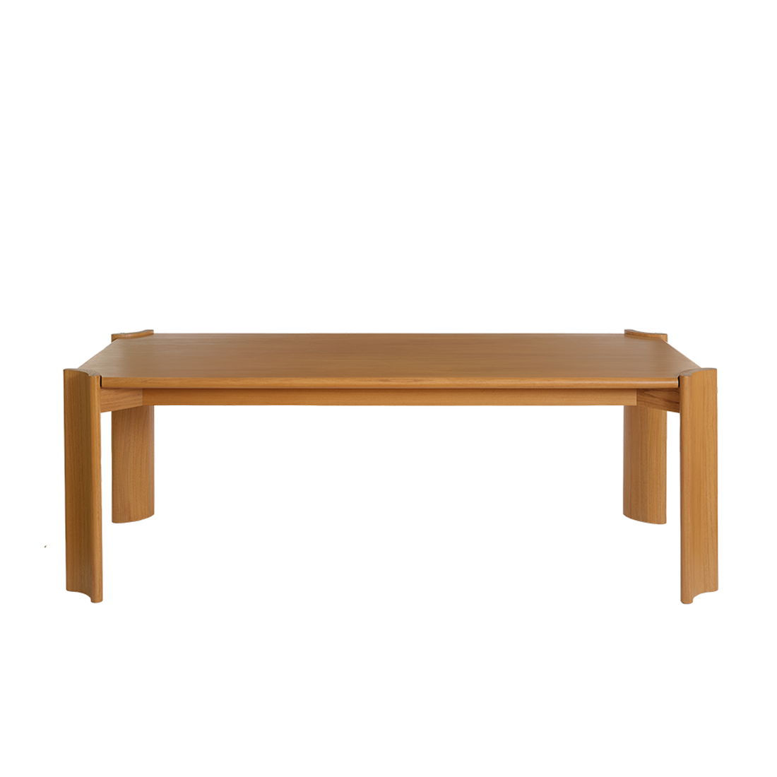 ALVAR - Mesa de madera de mindi natural para 8 personas.