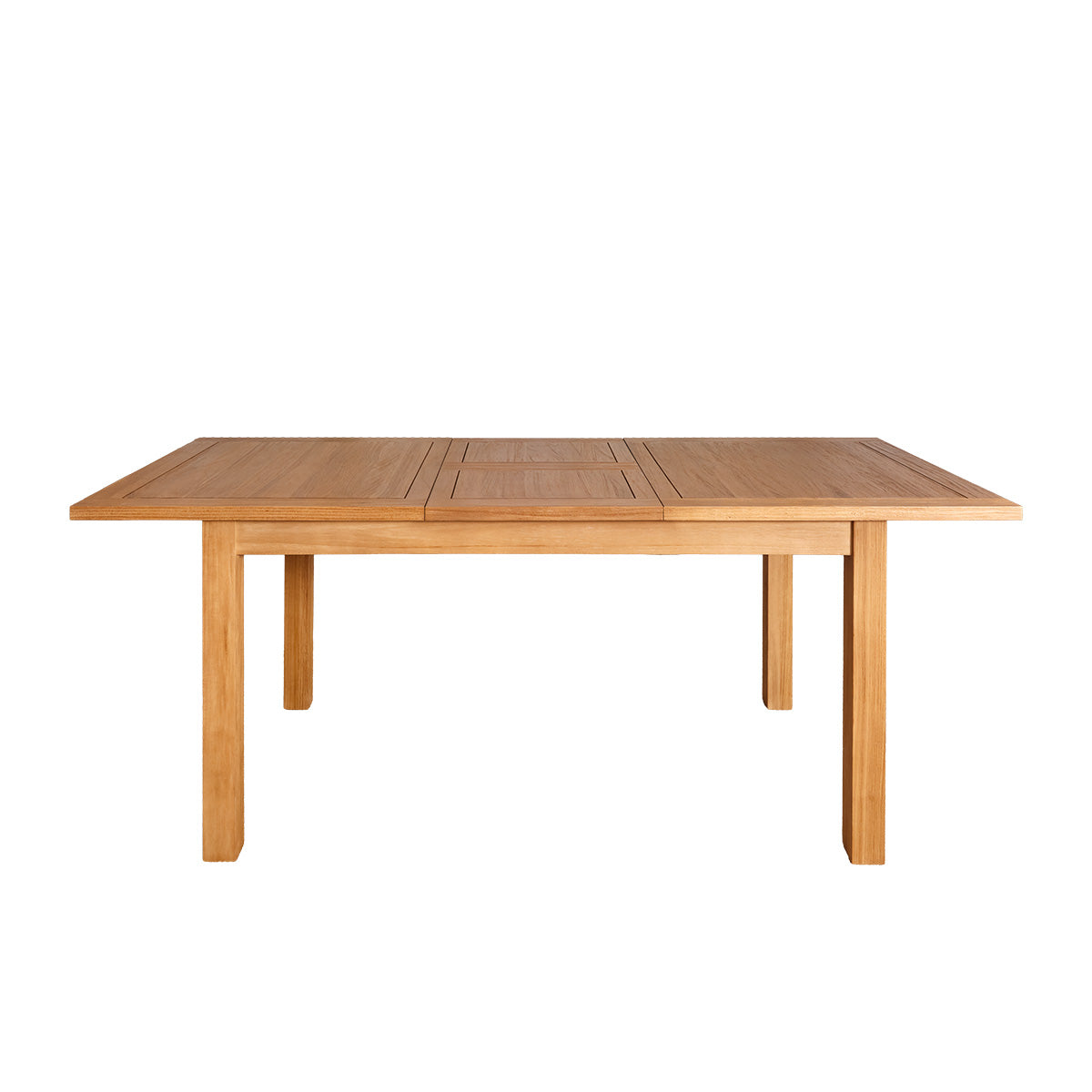 UZES - Mesa extensible de teca maciza para 8 personas.