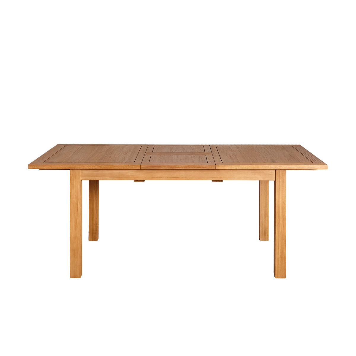UZES - Mesa extensible de teca maciza para 8 personas.