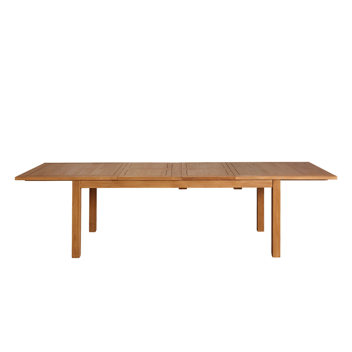 UZES - Mesa extensible de teca maciza para 10 personas.