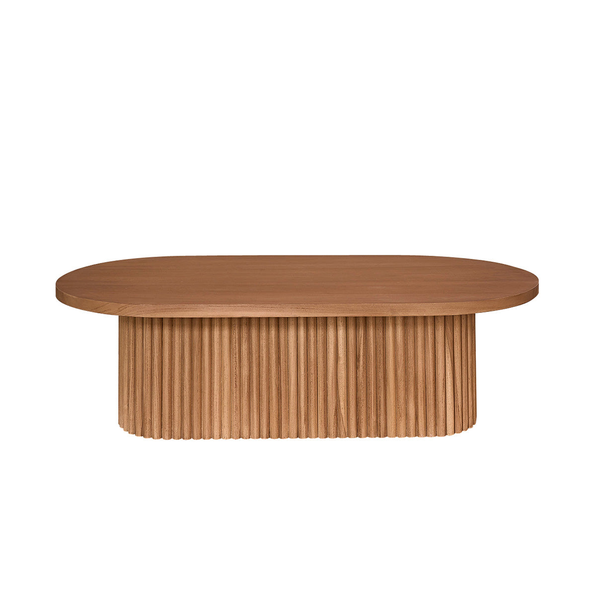COLINE - Mesa baja de teca maciza de 120 cm