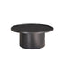 Mesa de centro redonda de mindi macizo negro ø 100 cm
