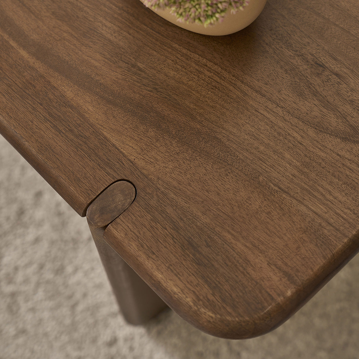 SOFIA - Mesa de centro de madera maciza de mango, 120 cm