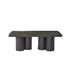 Mesa de centro de madera maciza de mango negro, 120 cm