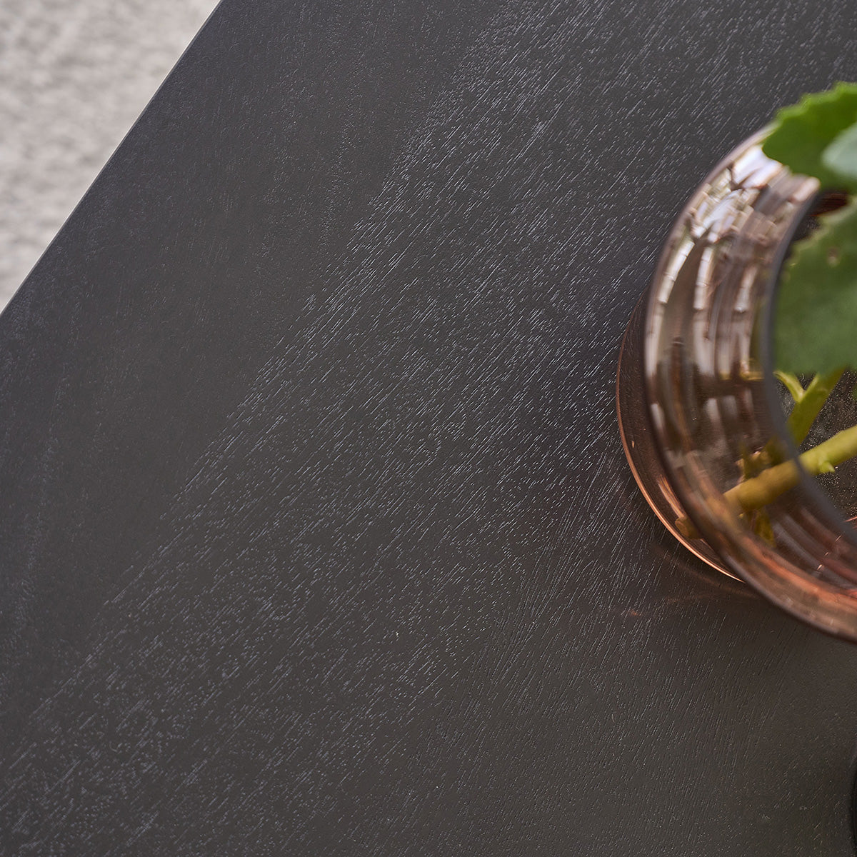 CLEO - Mesa de centro de madera maciza de mango negro, 120 cm