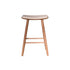 Taburete de teca maciza, asiento de bouclette 65 cm