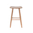 Taburete de teca maciza, asiento de bouclette 75 cm