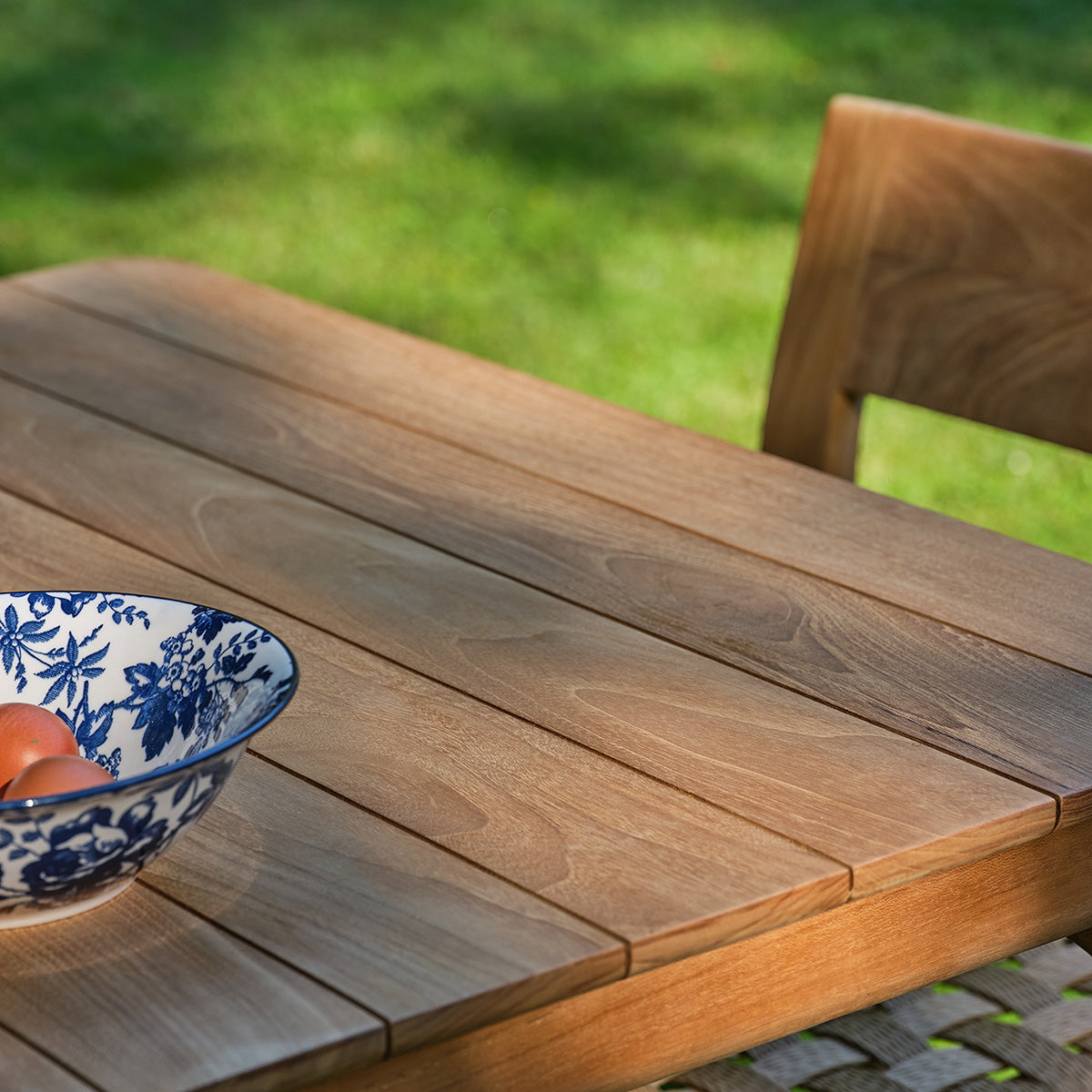 PIANA - Mesa de jardín de teca maciza para 4 personas.