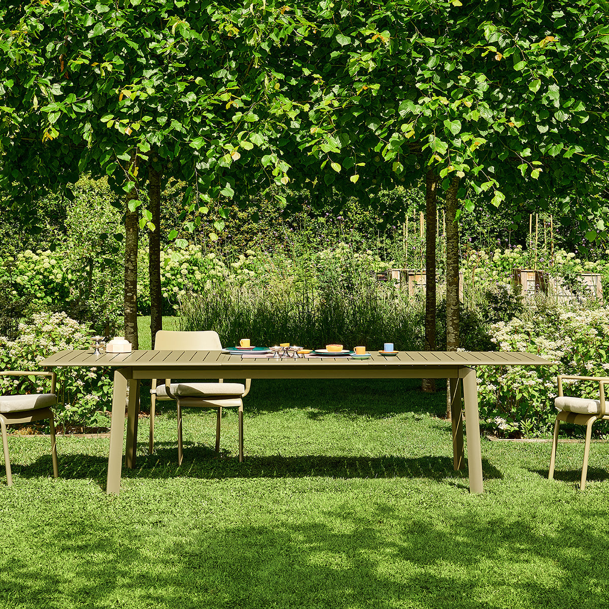 SARO - Mesa de jardín extensible de aluminio