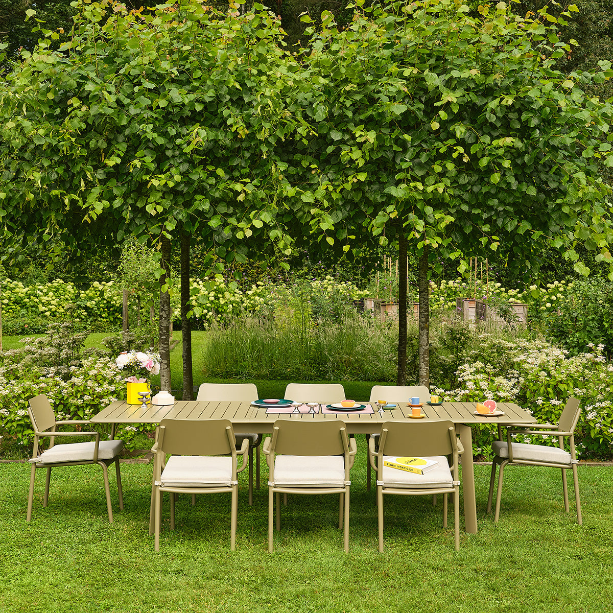 SARO - Mesa de jardín extensible de aluminio