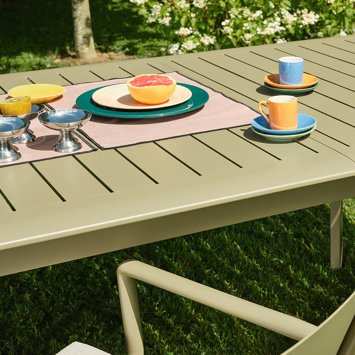 SARO - Mesa de jardín extensible de aluminio