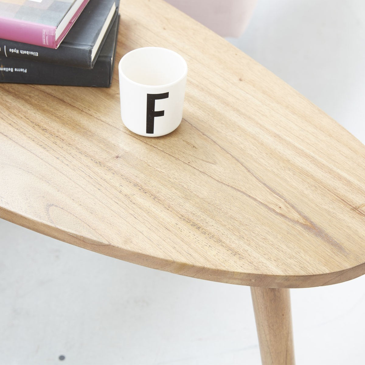 ODDA - Mesa de centro de mindi macizo 62 cm