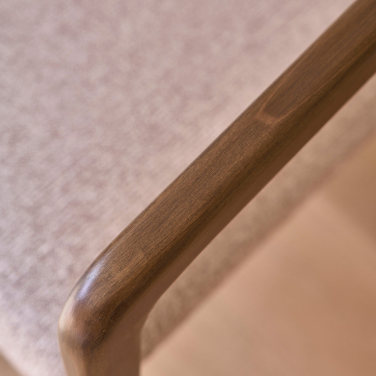 ÉLOI - Silla de madera maciza y tejido con textura beige chiné