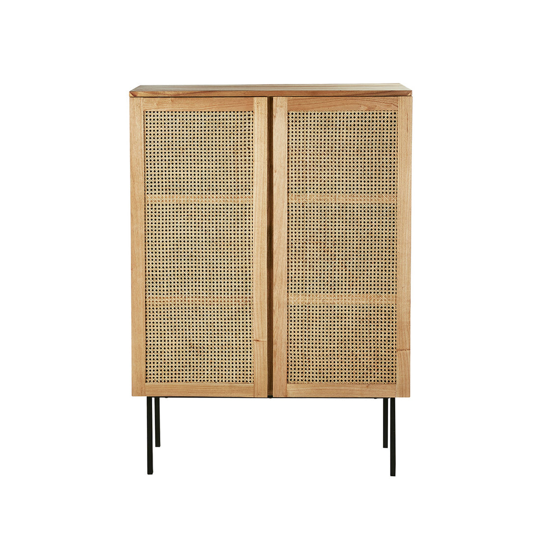 AUBIN - Armario de mindi macizo y rejilla 100 cm