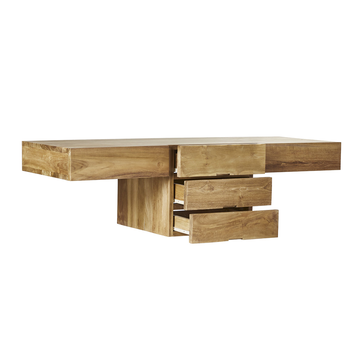 MILAN - Mueble de lavabo de teca maciza suspendido 160 cm