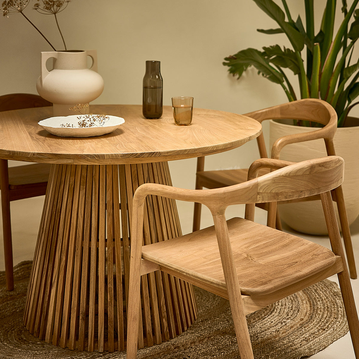 AMBRE - Silla de teca maciza