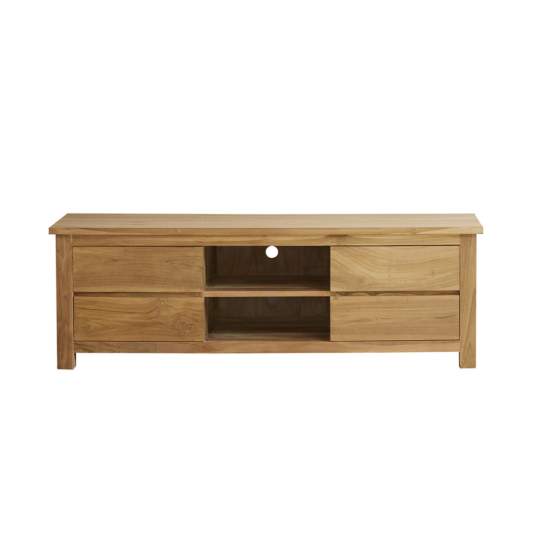 BOSTON - Mueble de TV de teca maciza de 150 cm