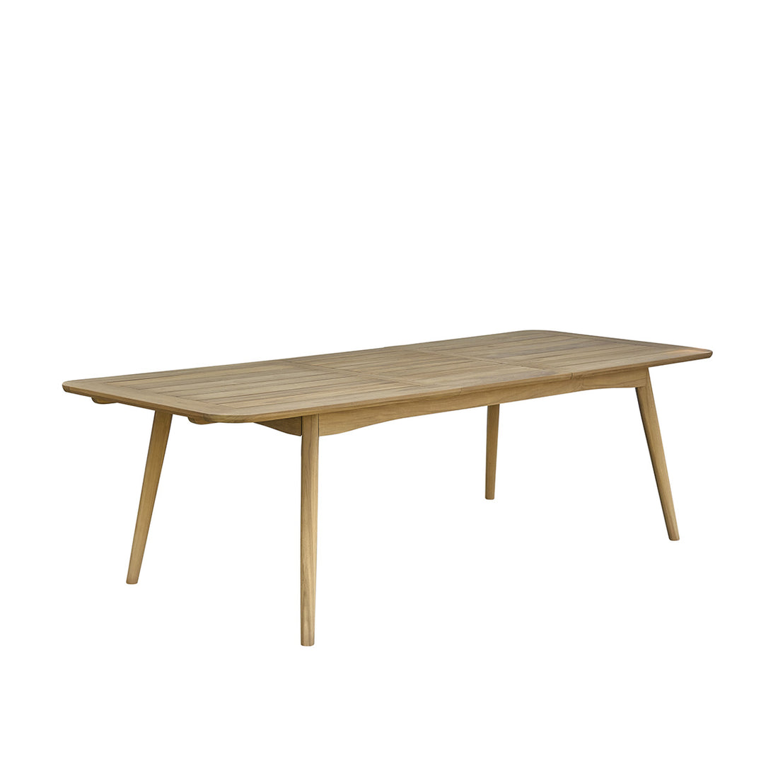 AUBE - Mesa de jardín extensible de teca maciza para 6/8 personas.