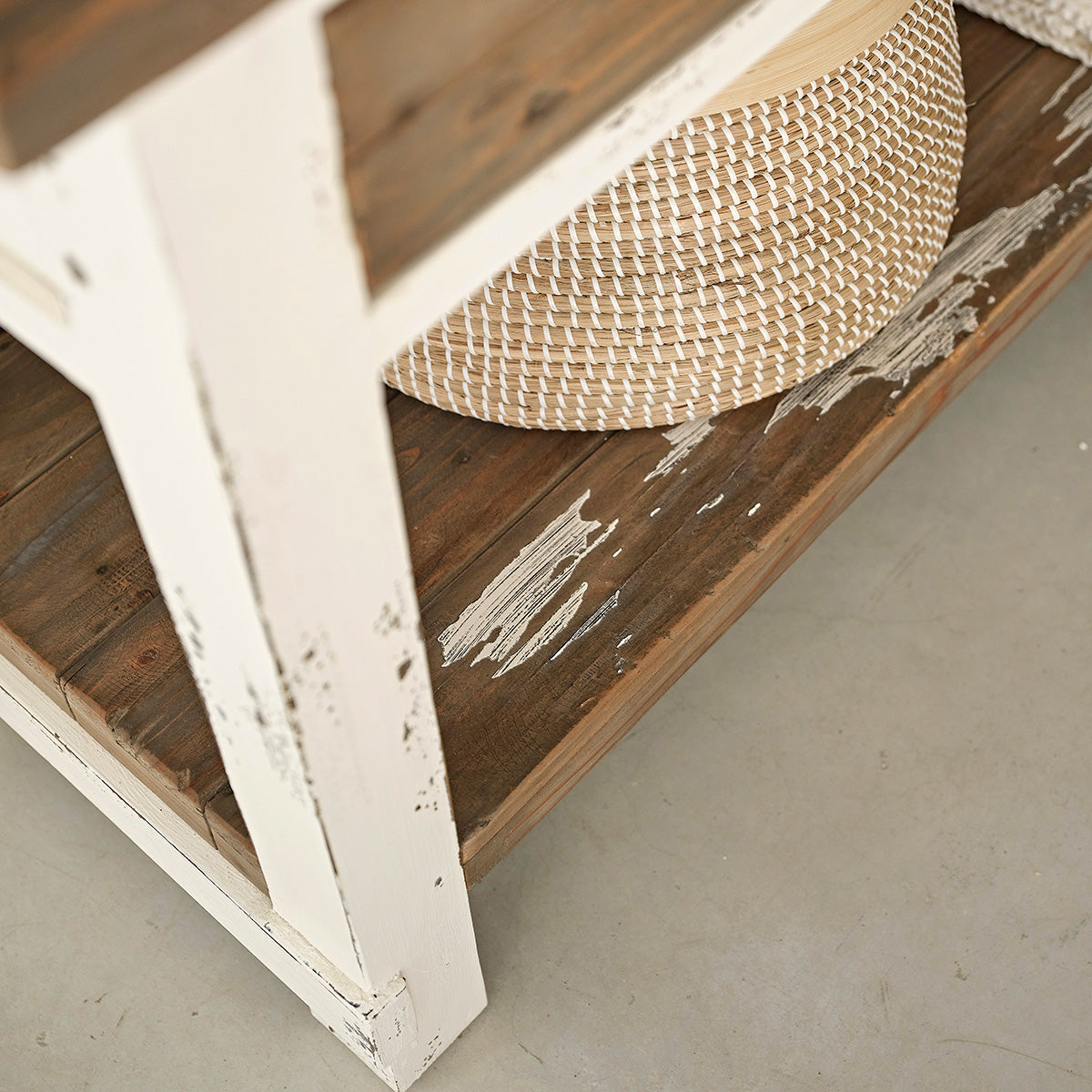 SEZANNE - Mueble de lavabo de madera maciza reciclada 150 cm