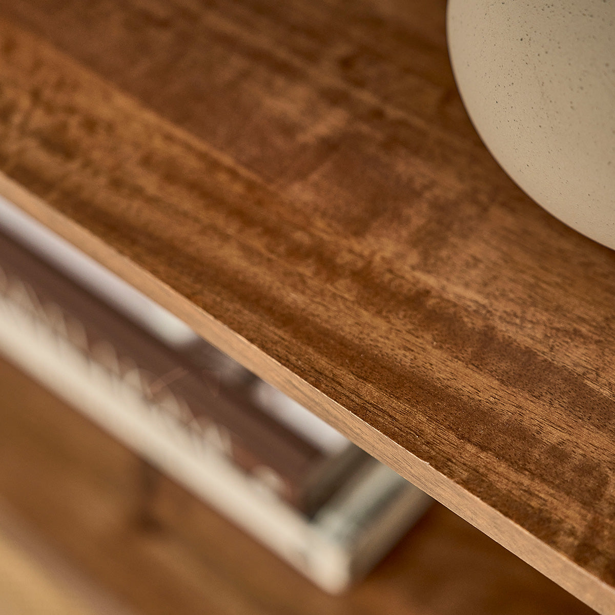 RAPHAEL - Librería de mango con acabado de nogal y rejilla de 170 cm