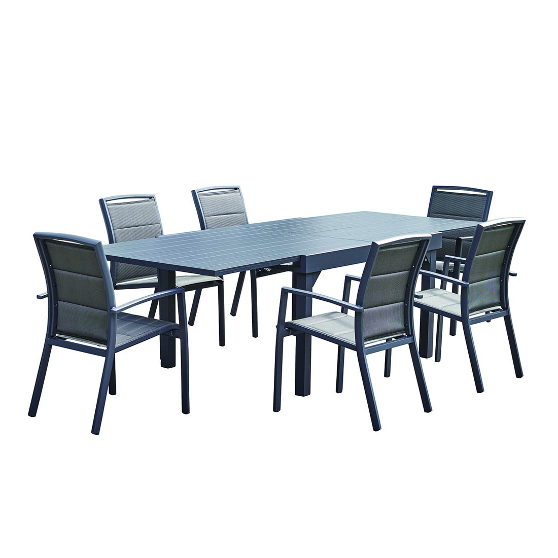 MODULO - Mesa de exterior extensible de aluminio para 6/10 pers.