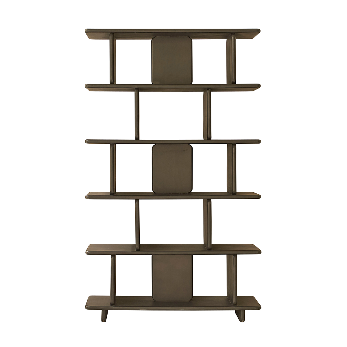 CLEO - Librería de madera maciza de mango negro, 106 cm