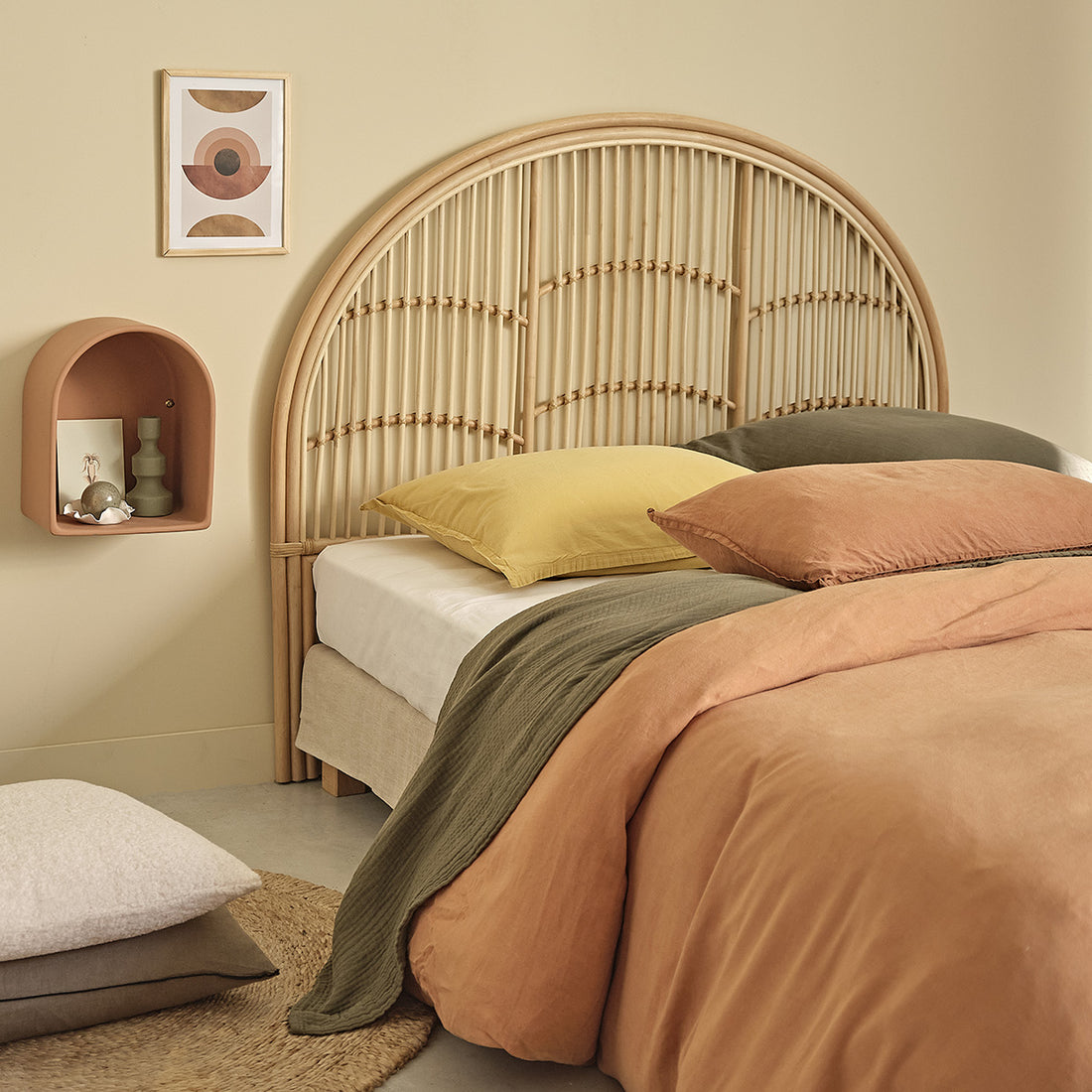 BOHO - Cabecero de ratán 140 cm