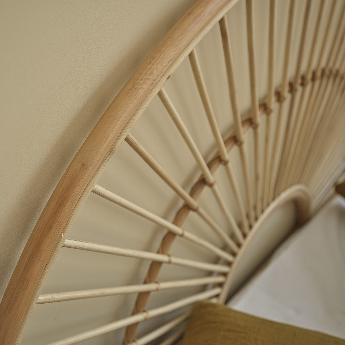 BOHO - Cabecero redondo de ratán 160 cm