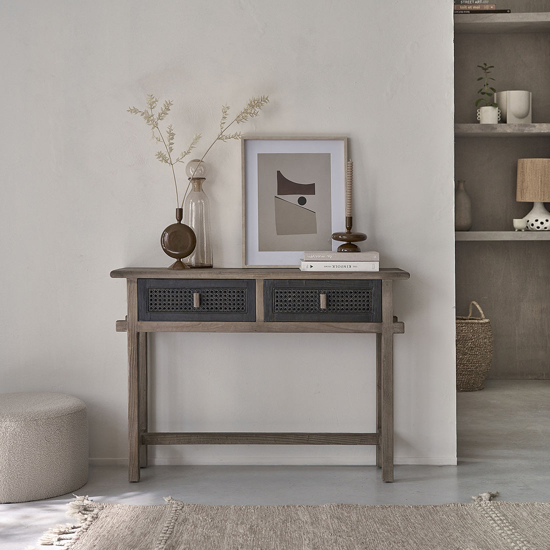 JUNKO - Consola de madera maciza reciclada 110 cm