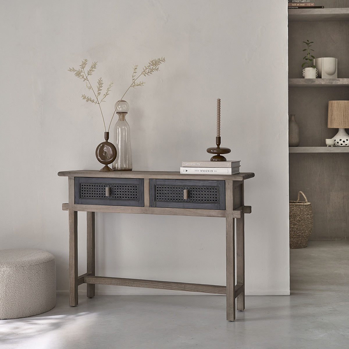 JUNKO - Consola de madera maciza reciclada 110 cm