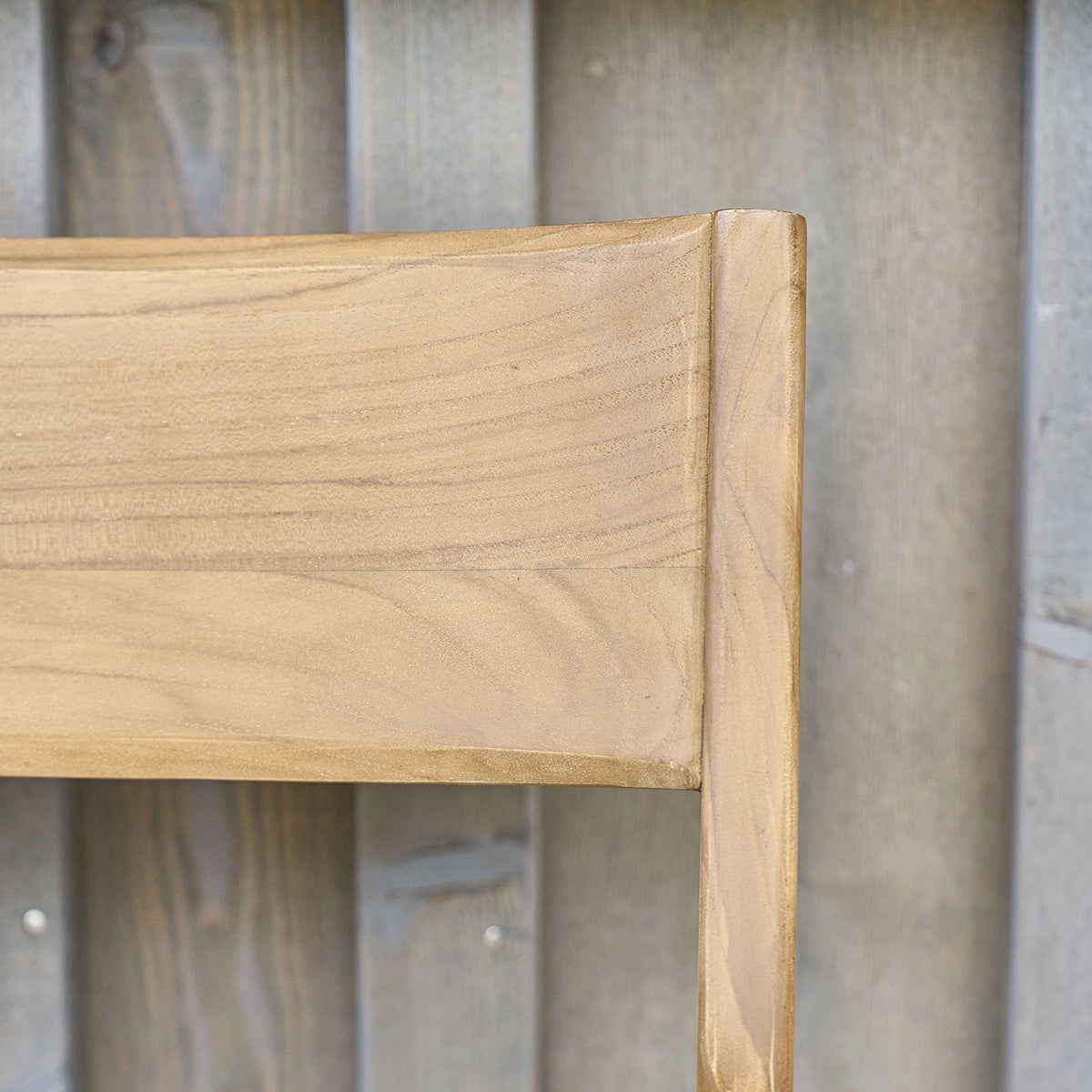 LIVIE - Silla de jardín de teca maciza y cuerda beige (lote de 2)