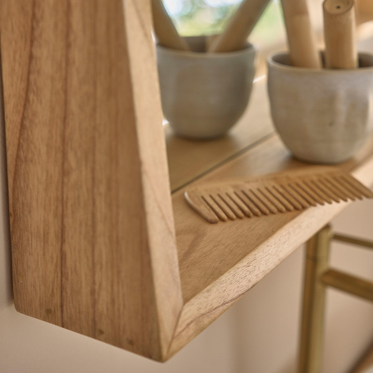 FIFTIES - Espejo de mindi macizo 135x67 cm