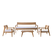 Salón bajo de exterior de teca maciza