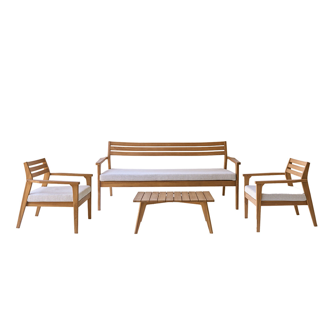 BARI - Salón bajo de exterior de teca maciza