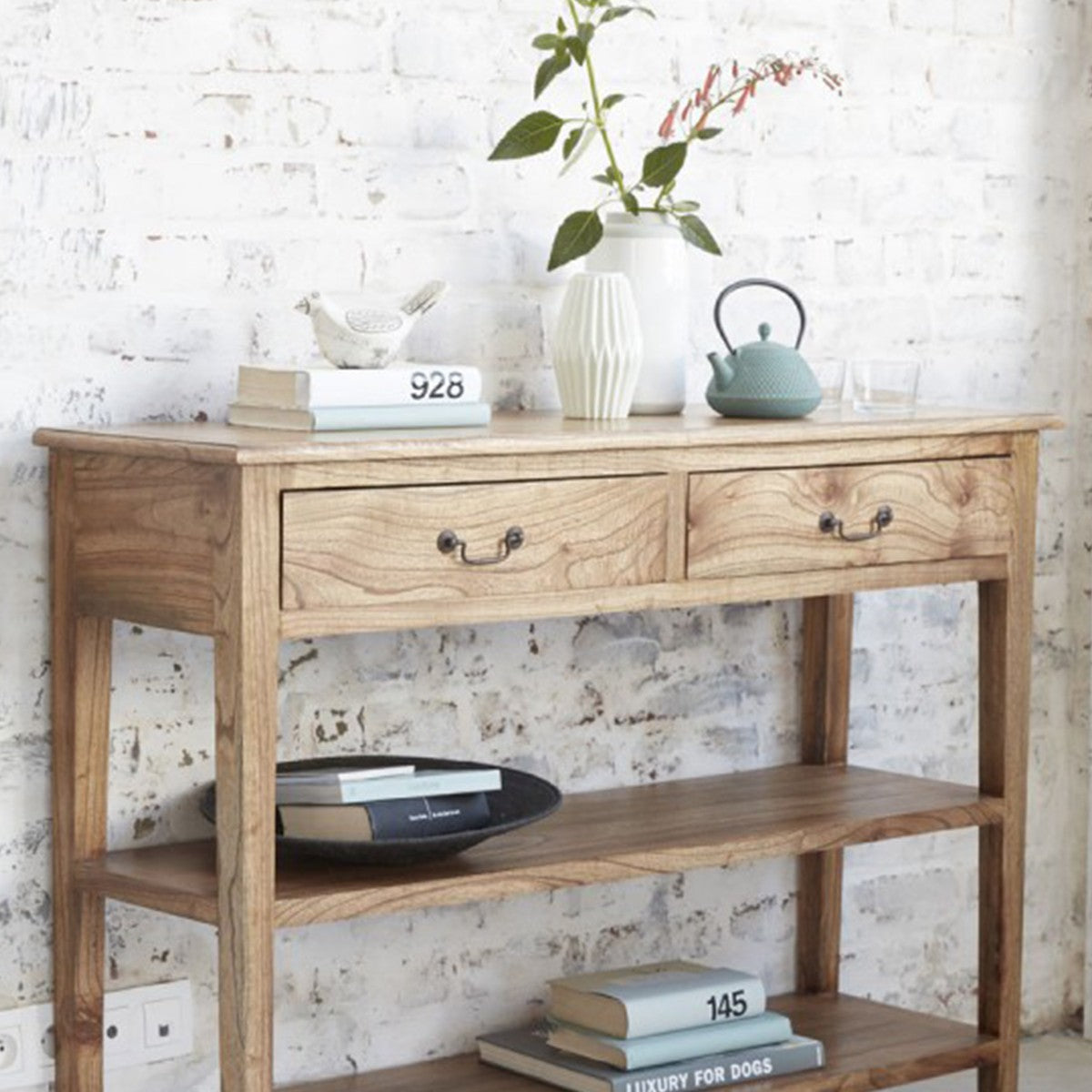 SIMONE - Consola de mindi macizo 120 cm