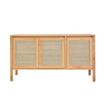 Mueble de lavabo de teca maciza y rejilla 145 cm