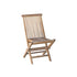Silla de exterior plegable de teca maciza aceitada