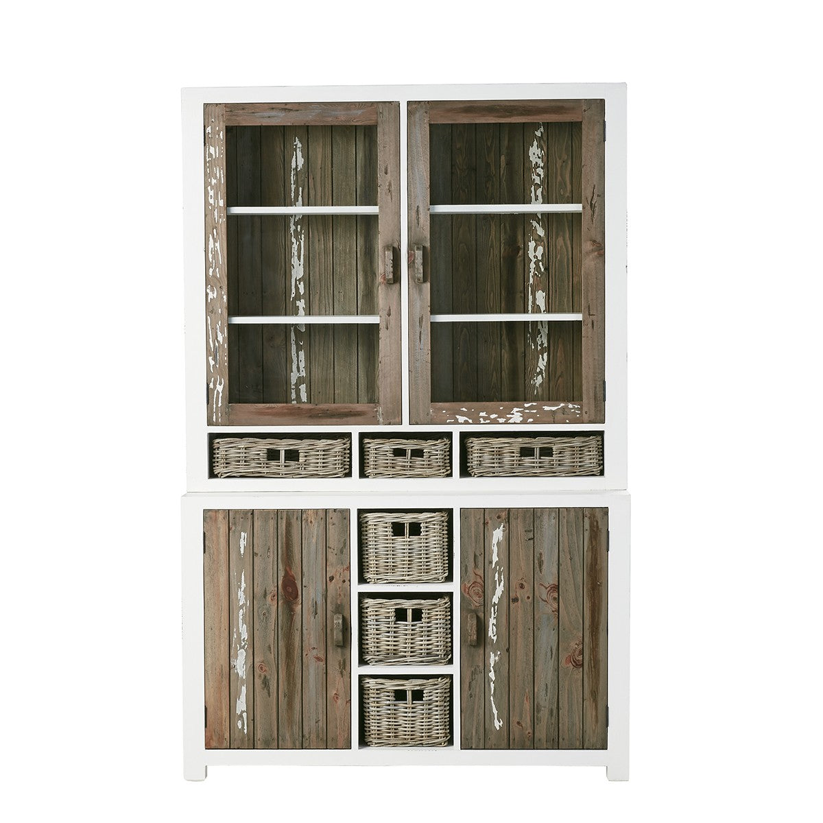 HONFLEUR - Vajillero de madera maciza reciclada 140 cm