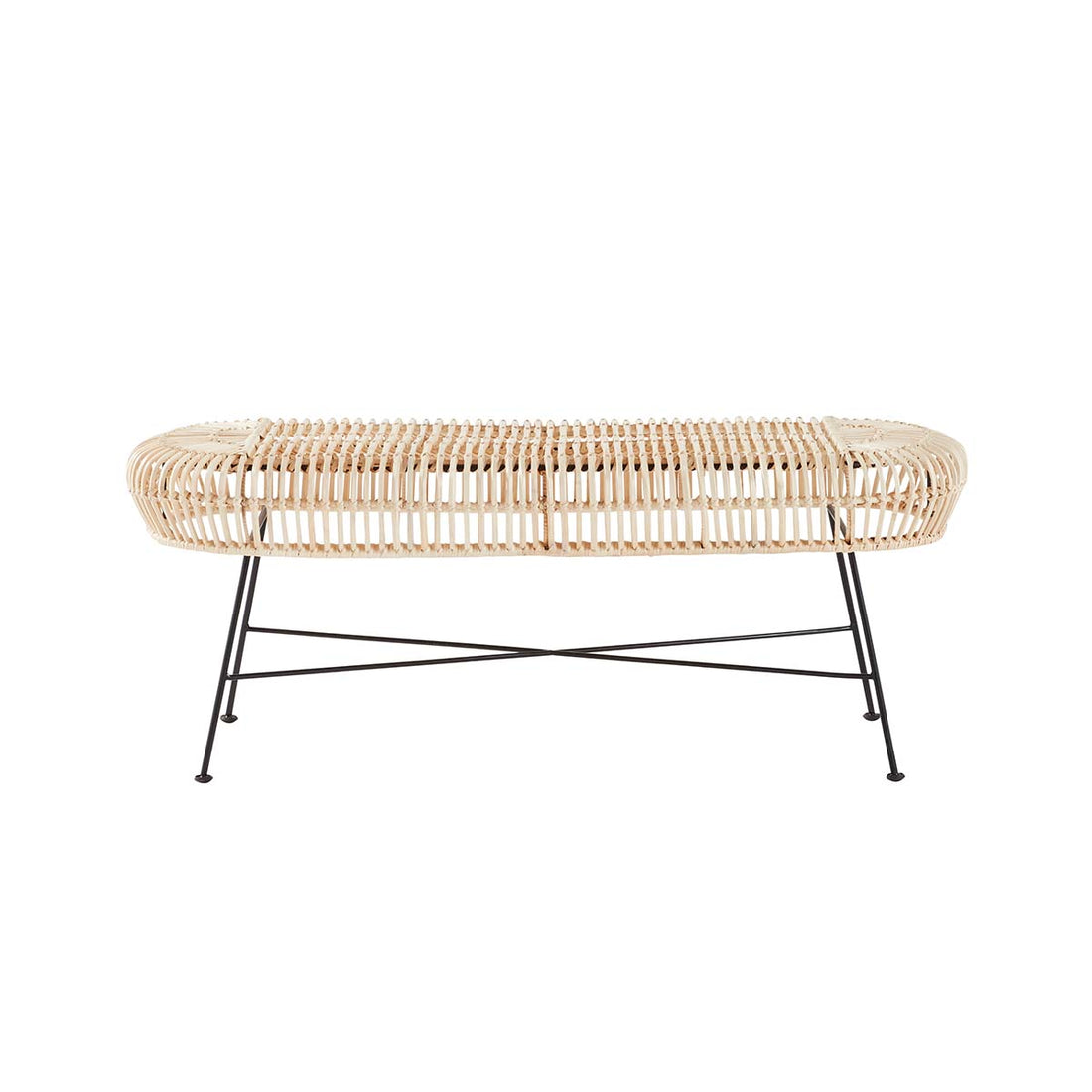 BOHEMA - Banco de ratán y metal