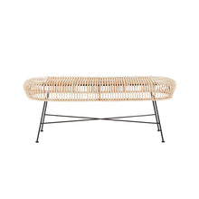 Banco de ratán y metal