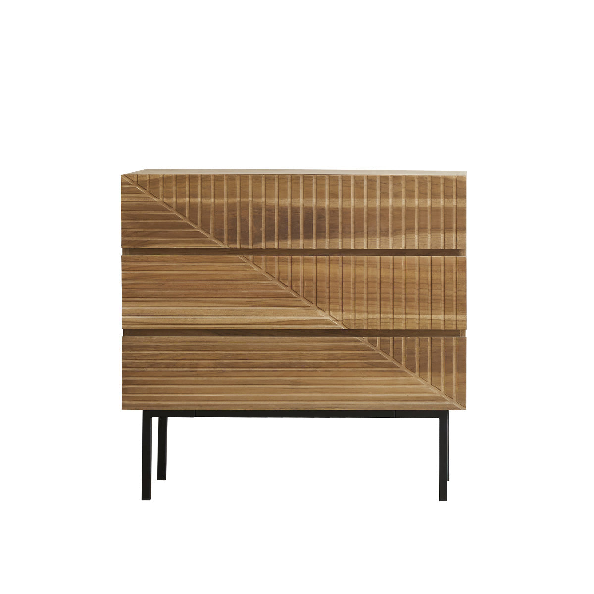 PORTLAND - Cómoda de teca maciza 95 cm