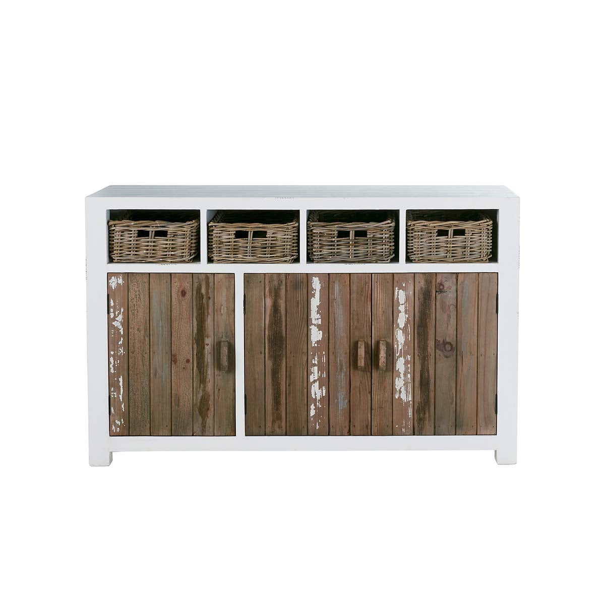 HONFLEUR - Cómoda de pino macizo reciclado 145 cm