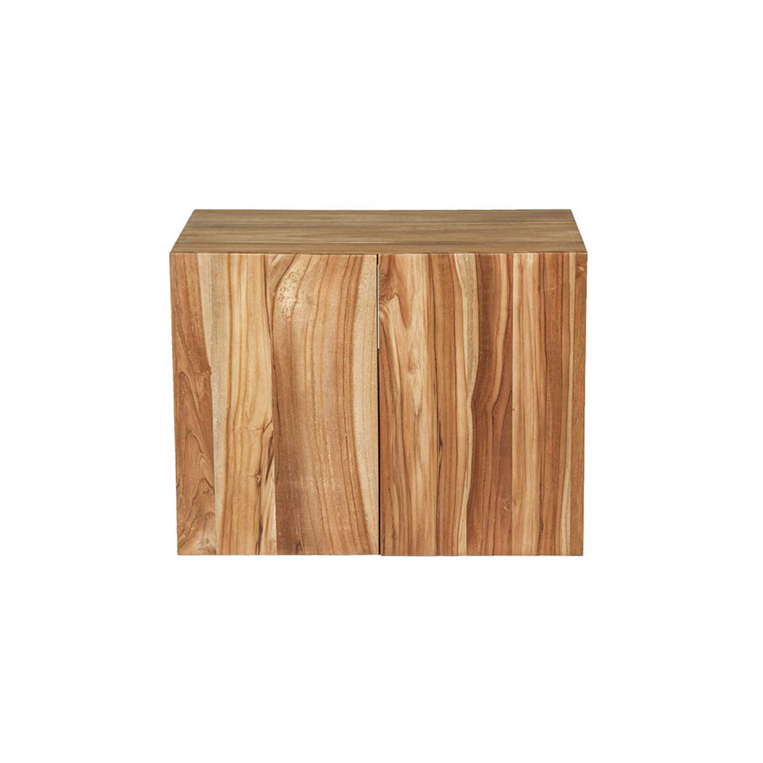 MAË - Mueble de lavabo de teca maciza suspendido 80 cm